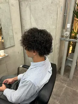 🔔メンズカット+スパイラルパーマ+TR+【頭皮、髪ナノバブル】marbb付き🔔