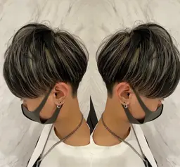 メンズ限定🌟メッシュキャップハイライト（ケアブリーチ＋オンカラー込）＋カット＋トリートメント