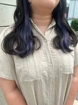 🤍🍒インナーカラー🍒🤍インナー(ケアブリーチ)＋カラー(全体)+艶トリートメント❤︎