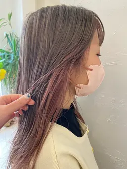 【U25限定】【ケアブリーチ込み】インナーカラー➕全体カラー🩷✨