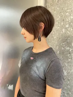 ・レディースショートカット+ワンカラー