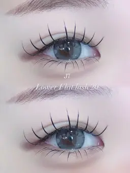 🪄中顔面短縮デカ目効果👀❤️下マツエク20本​〜​（フラットラッシュ）