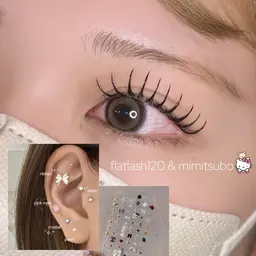 set menu🎀 ꒰აフラットラッシュ1時間付け放題×耳ツボジュエリー両耳12粒໒꒱【再来のお客様+500円】