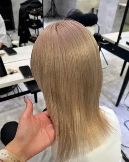 ダブルカラー🫧(ブリーチ+カラー)+小顔カット+IONオイルローズトリートメント