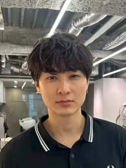 【人気No. 2】メンズカット+シャドウパーマ+2step トリートメント