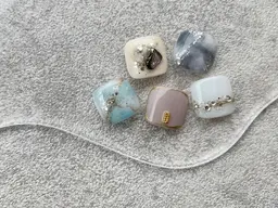 フット🦶親指アートコース🌷(約70種類のサンプルから選べる✨カラー変更🉑) オフあり🍑