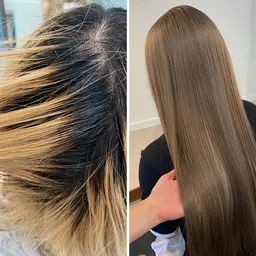 【🧴伸びた根本を馴染ませるブリーチカラー🧴】ブリーチリタッチ＋イルミナカラー＋超音波付きトリートメント(＋長さ料金)