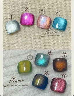 春夏限定 新色【フット🐾マグネットワンカラー:オフ別途追加】9色から1色選択可能。メニュー詳細を確認願います。