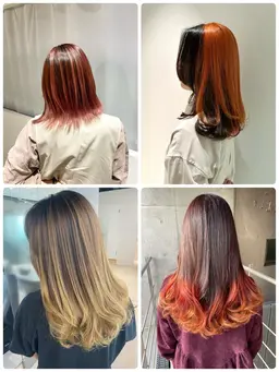 ダブルカラー、インナーカラー、バレイヤージュ　撮影モデル募集中