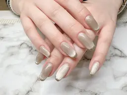 長さ出しチップ10本+マグネットのネイル🧲［2個までストーン、パーツ付き］🎀【オフ無し】