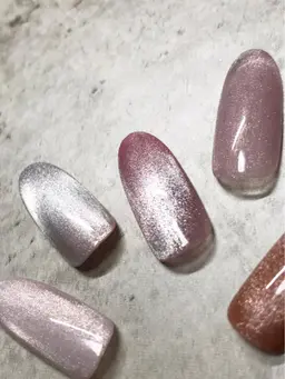 トレンドコース　オフ・ケア込み　話題のマグネットネイルのワンカラー