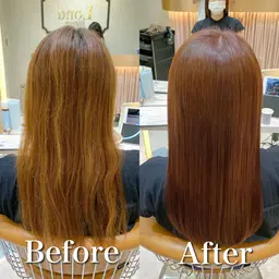 ブリーチ縮毛矯正❗️他店でお断りされた方もぜひご相談ください!髪質改善 ブリーチ縮毛矯正+高保湿スチームトリートメント