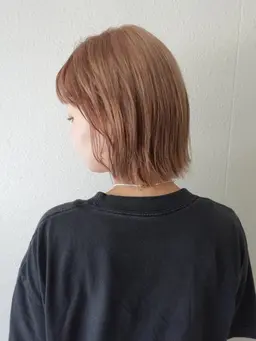 【ケア付きWカラー】ダメージ最小限で透け感カラーに♪