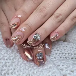 ※【新規限定オフ無料】写真持ち込みニュアンスジェルネイル8980