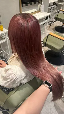 圧倒的艶ワンカラー+Aujua4stepトリートメント♥️