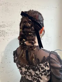 【大切な日に🕊】お呼ばれヘアから卒業式まで ヘアセット ¥5500(別途早朝料金+¥500〜)ハーフアップ-¥1000