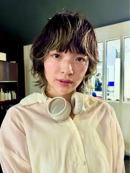 濡らしてオイルで完結⭕️カット+酸性デジタルパーマ+ケアトリートメント