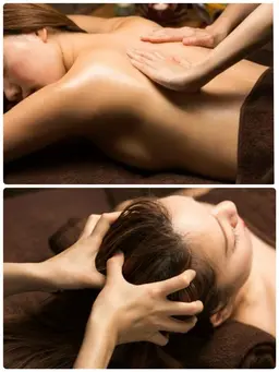 全身の滞りを流す!ガチガチの首肩・ふくらはぎもスッキリ★全身アロマ+ヘッドスパ90分¥9,350