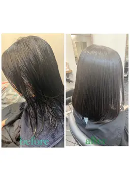 【湿度対策&ダメージレスストレートパーマ】ファイバープレックスストレート縮毛矯正＋トリートメント炭酸スパ