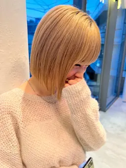 🤍ブリーチカラー🌿似合わせカット+ブリーチありのWカラー🤍透明感溢れるベージュカラーが得意です🌼