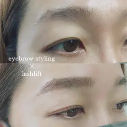 《アイブロウ&ラッシュリフト》2つ同時に！美眉スタイリング&まつ毛パーマ（眉毛ワックス脱毛、まつパ、眉メイク仕上げ）