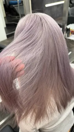 ブリーチ(リタッチ)+カラー