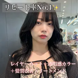 【人気No.1💗韓国】早い者勝ち💓1日2名様限定1万off❣️トレンドカット＋艶カラー＋超音波髪質改善トリートメント