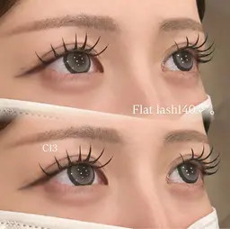 期間限定🎀✧︎*。【オフ別途】フラットラッシュ140本まで🖤束感コーティング付き︎✦︎︎︎.。