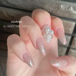 \オフ無料/プレミアムデザインコース♡【フィル/自爪育成/次世代パラジェル/美フォルム/極トップ/2w保】