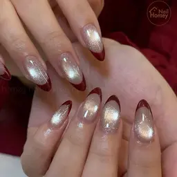 🌸マグネット＋フレンチネイル［オフなし］ケア込み，パラジェル含めます