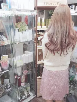 hairカラーワンカラー＋オージュアトリートメント＋ブロウ仕上げ