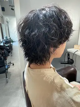 【襟足までまく場合はこのクーポン】☘️メンズカット+ウルフパーマ☘️