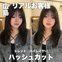 韓国レイヤー🇰🇷【似合わせカット 】　ボブ　顔まわり　レイヤーカット　ハッシュカット