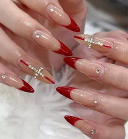 《オフケア込》💎チップ長さだし10本バーチャルフレンチネイル💎