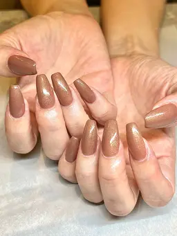 ⭐️当日予約限定価格⭐️Gel-x長さ出し10本 ワンカラー/ラメグラデーション💅🌻パラジェル変更無料✨