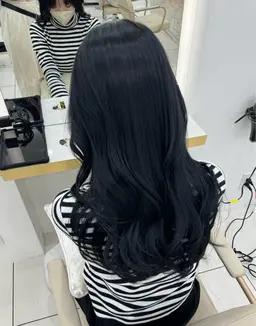 寒色系カラー シャンプー ブロー