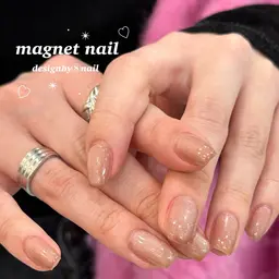 【ミニモ限定クーポン⭐︎】オフ/ケア込みマグネットorミラーorカラーグラデーションネイル♪ベースカラー¥330で追加可