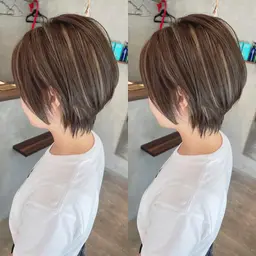 【✨ショート限定✨】ハイライトローライトプラチナカラー✨