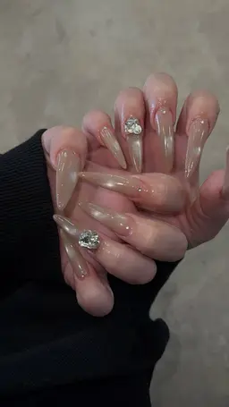 スカルプ込みマグネット&ミラー&フラッシュデザイン