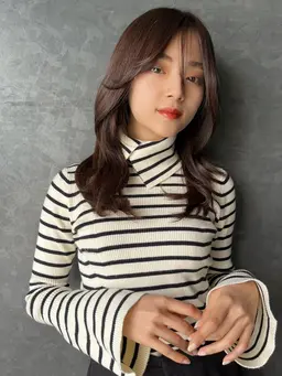 💎天使の艶🪽当店人気no.1🉐韓国風顔まわりカット+似合わせ透明感カラー+髪質改善ULTOWA💘【ご新規様】