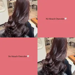 ブリーチなしワンカラー🤍