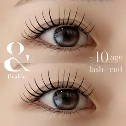 新技術☆【&Healthy】【エクステ+パーマ】 フラットラッシュ100本+パーマ