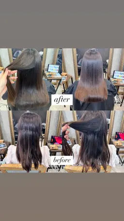 【縮毛矯正】矯正特化サロンのツヤさらストレート☁️モデル価格でご案内中🪞
