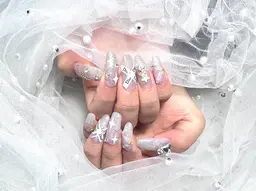 【パラジェル込】(フィルイン無料)ハンド画像持込120分やり放題(時間内でデザイン、パーツ10本ok）ワンホンネイル