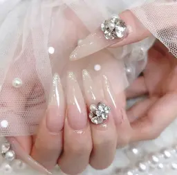 【10本チップ長さだし】アートやり放題+パーツ2個