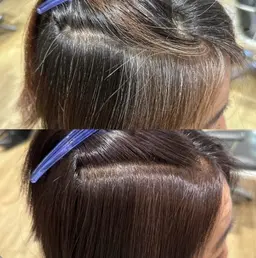 白髪ぼかし水素リタッチカラー➕シャンプーブロー🧴