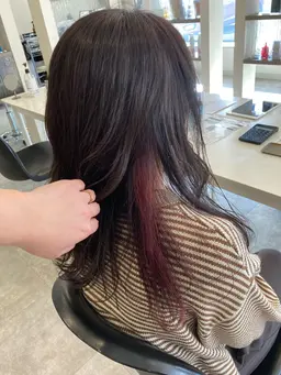 インナーカラー(ケアブリーチ、オンカラー)範囲によってプラス料金あり