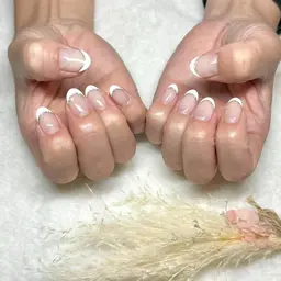 オフなし💅ハンド5種フレンチ(クリアベース)✨甘皮ケア込！