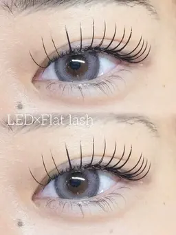 LEDフラットラッシュ120本　通常グルーオフ無料(LEDオフ+500円)