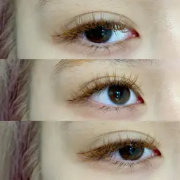 フラットラッシュニュアンスブラウンカラーマツエク つけ放題 ”オフ込み"🍍美容液コーティング付き